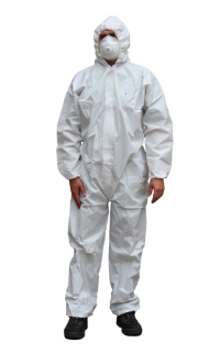 ON SITE SAFETY PE BREATHABLE COVERALLS WHITE ( L) TYPE 5/6 ( BOX OF 25)